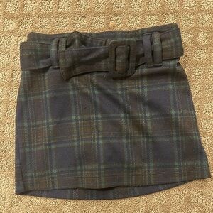 Abercrombie Kids Plaid Belted Skort 7/8